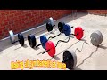 عمل كل بارات الجيم (العادي والزجزاج)في المنزل بأبسط الأدوات وأقل تكلفة ممكنه home made gym barbells