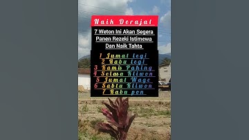 Naik Derajat 7 Weton Ini Akan Segera Panen Rezeki #shorts