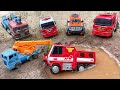 TRANSFORMERS LOAD & TRANSPORT CARS, FIRE TRUCK, AMBULANCE, POLICE CAR Helicopter etc & Stop Motion