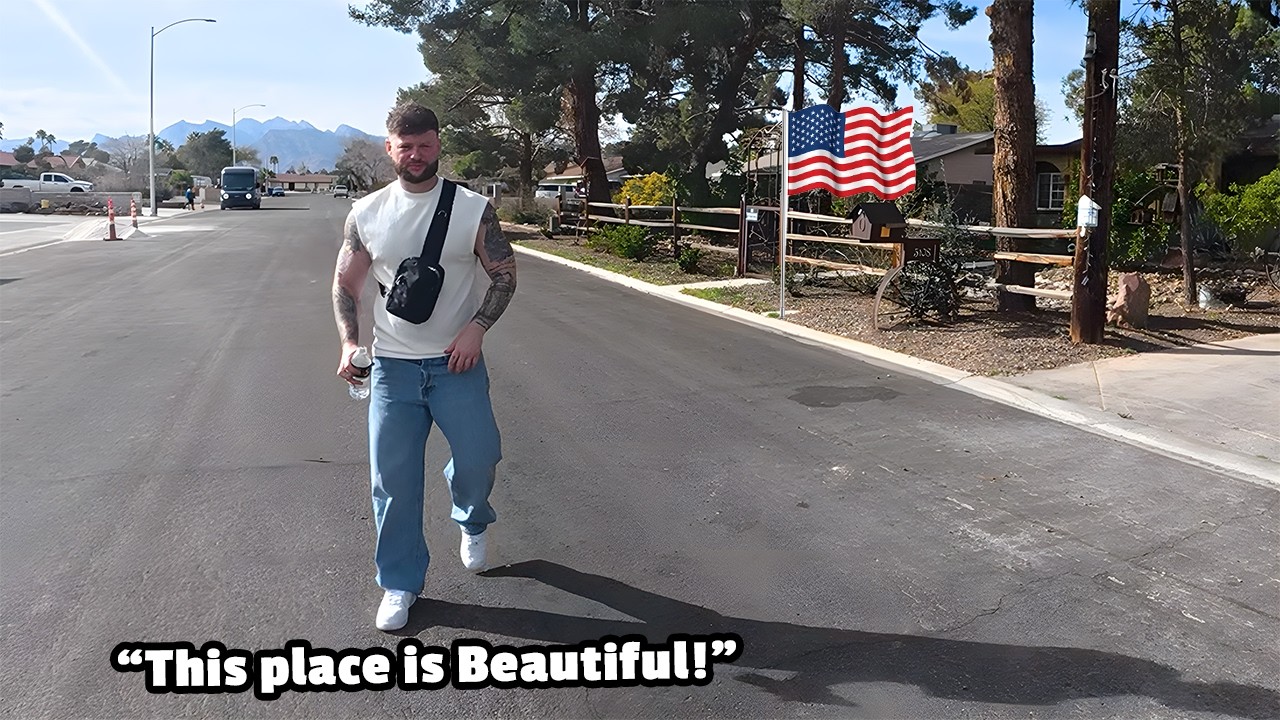 Brit's FIRST TIME Exploring an American Neighborhood!