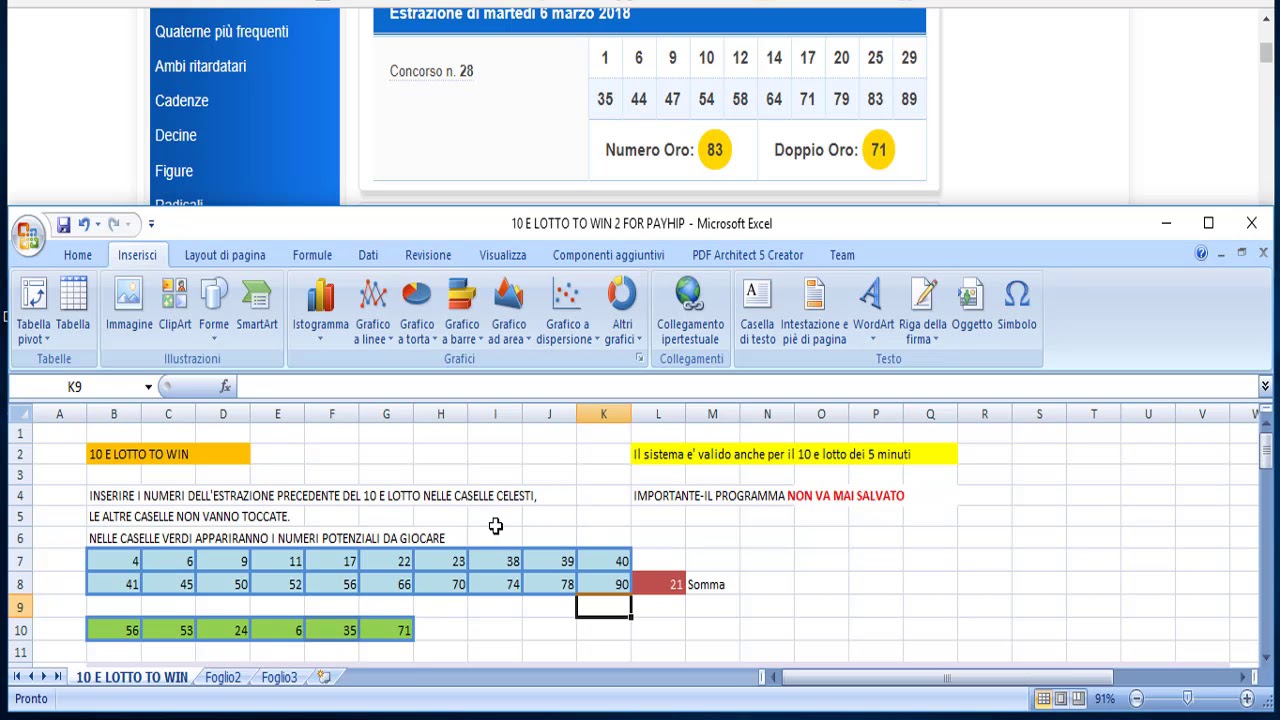 Come Vincere Al 10 E Lotto 3 Numeri Su 6 E Doppio Oro Youtube