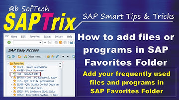 how to add files, program and website in SAP Favorites Folder   SAPTrix   Super Tips & Tricks