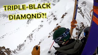 Skiing a TRIPLE BLACK DIAMOND!! (Big Sky Montana!)