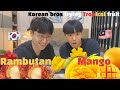 eng,中文)Korean try Tropical fruit Rambutan and Mango in Malaysia🇲🇾 | Malaysia fruit |Malaysian food