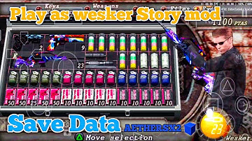 Resident Evil 4 Aethersx2 | Play as Wesker | texture mod guns skins edition #rockygamestation