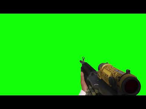 Silah atéş etme Green SCREEN