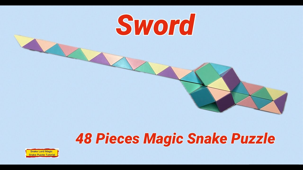 Serpent Magique Puzzle 48 Blocs - Cube Serpent Multicolore à Transformer En Formes Créatives