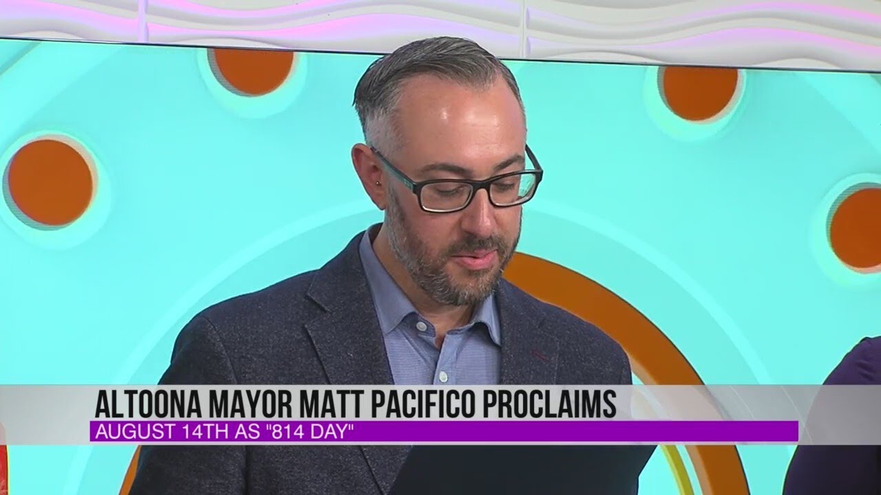 Altoona Mayor declares August 14th "814 Day" on Studio 814 YouTube
