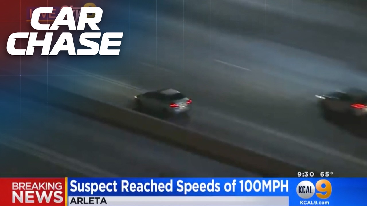 Driver hits speeds over 100 MPH during high-speed police pursuit! - YouTube