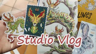 April Studio Vlog Face Reveal, Making Art And Happy Doggo