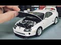 Building a Plastic Scale Model: MkIV Toyota Supra With 2JZ Engine Full Build Step By Step(TAMIYA)