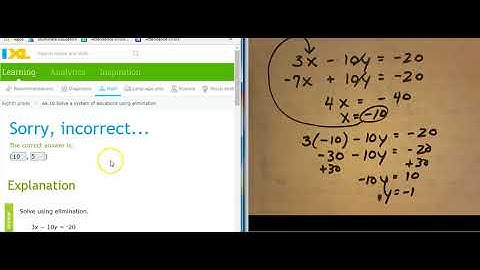 ixl 8th aa.10 solve a system of equations using elimination (v18.5a)