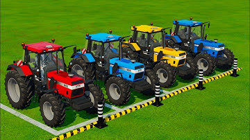 JOHN DEERE vs FENDT vs CLAAS vs VALTRA vs MCCORMICK TRACTORS BATTLE - Farming Simulator 22