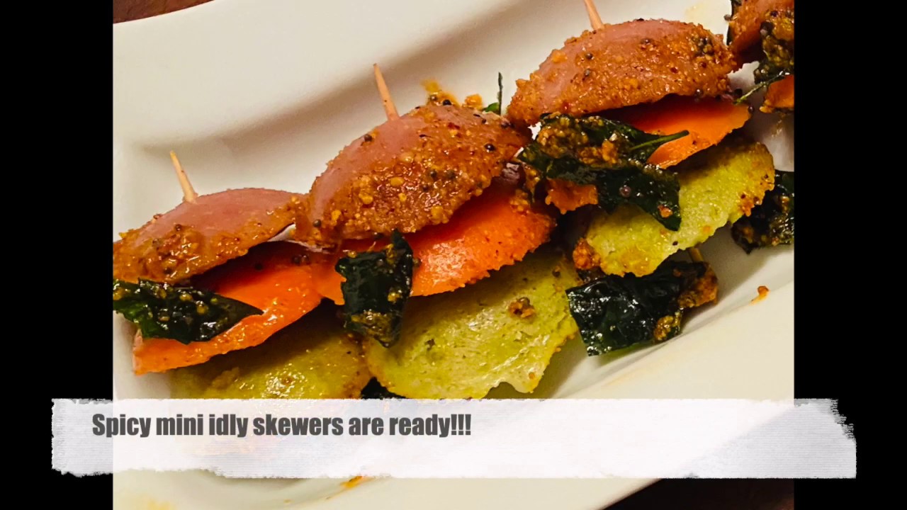 Mini Veggie Idly Skewers | Gayathiri