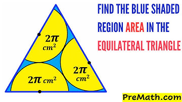 Can you find area of the Blue shaded region? | (Equilateral triangle) | #math #maths #geometry