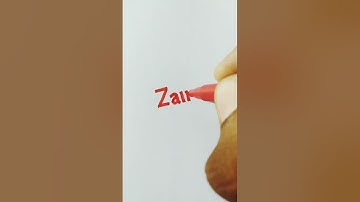 How To Write Zain Name Calligraphy With Cut Marker