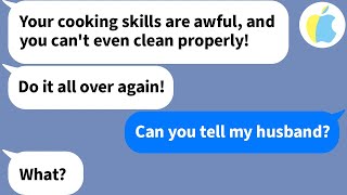 【Apple】My mother-in-law blamed me for slacking off housework, so I told her the shocking truth...lol