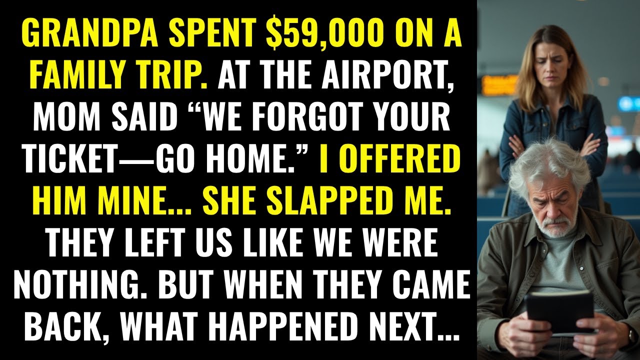 Grandpa Spent $59K On A Family Trip—Then Mom Left Him At The Airport. I Gave Up My Seat… She Slapped