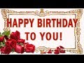 Video thumbnail of "🎶💗HAPPY BIRTHDAY TO YOU!💗 SONG 💗Golden particles and  Beautiful  Red Roses!🎶💗Best greetings!"