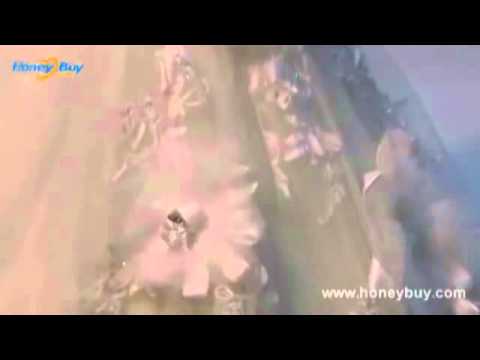 ball-gown-flower-trimmed-strapless-princess-wedding-dress.flv