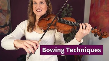 6 Basic Beginner BOW STROKES you Learn on the VIOLIN
