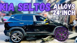 ALLOYS in KIA SELTOS ✅ || 24 INCHES ‼️🔥