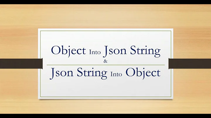 Converting Object into JSON String & JSON String into Object by using Jackson API