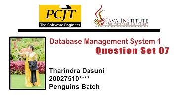 DBMS Question Set 07 | 1st year | Java Institute | Database Management System | Heidi SQL Queries