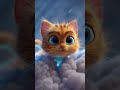 Kitten Rides a Lightning Cloud to Battle! ⚡☁️#catanimation #shorts #cartoon #ai