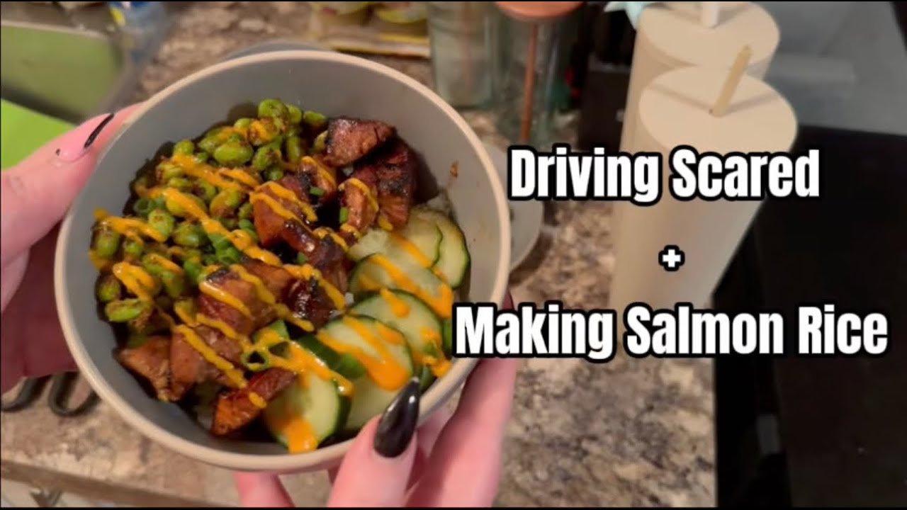 Driving Scared + Making Salmon Rice - YouTube