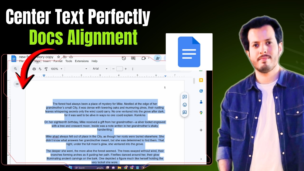 How To Center Text in Middle of Page in Google Docs | Vertical ...