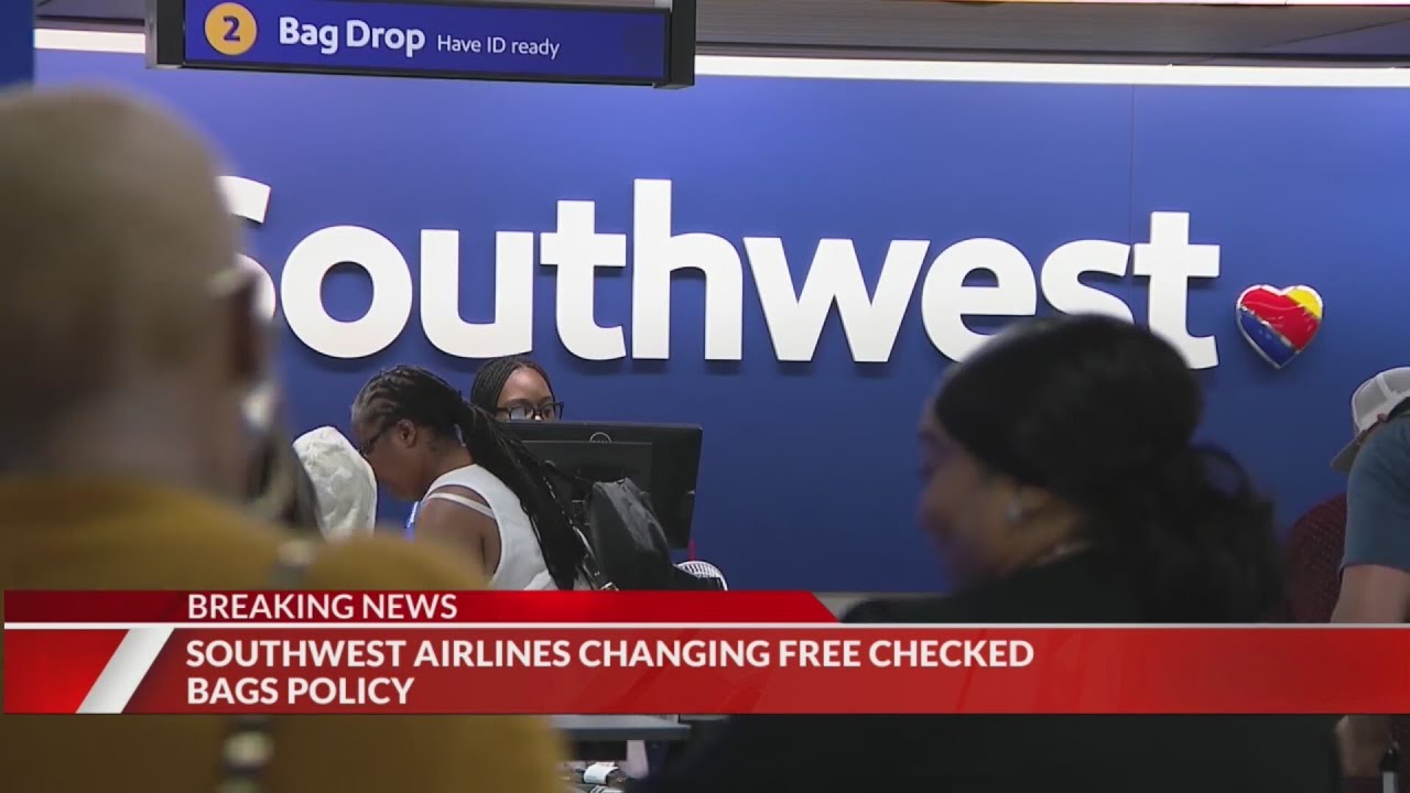 Southwest Airlines to end free checked luggage policy - YouTube