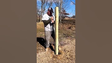 Dry packing a fence post part 2