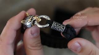 Fenrir Wolf Paracord Bracelet - Epic Loot Shop