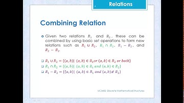 3.4 Inverse, Complementary and combining relations