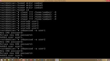 cara install dan konfigurasi samba 4 USER SEKALIGUS!! pada debian 8 menggunakan virtual box