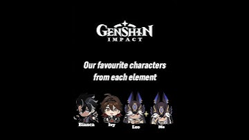 Our favourite Genshin Impact characters from each element🔥#genshinimpact #genshinimpactedit