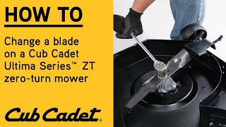 How to replace a blade on an Ultima Zero Turn | Ultima Series | Cub Cadet