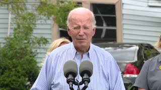 The Bidens tour Idalia damage in North Florida