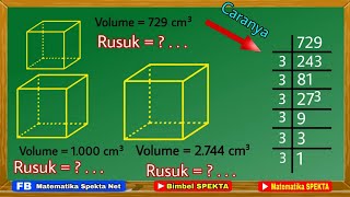 Cara Menghitung Panjang RUSUK KUBUS, Jika diketahui Volumenya