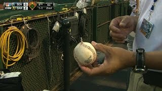 Celebrity SEA@OAK: Morrison knocks stitching loose on foul ball Wealth
