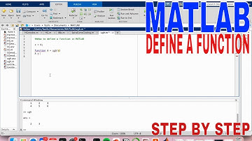 ✅  How To Define A Function In MATLAB 🔴