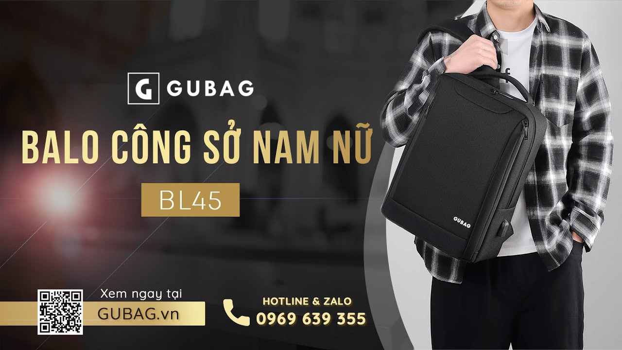 Balo chính hãng Gu Bag cao cấp GB-BL45 - youtube