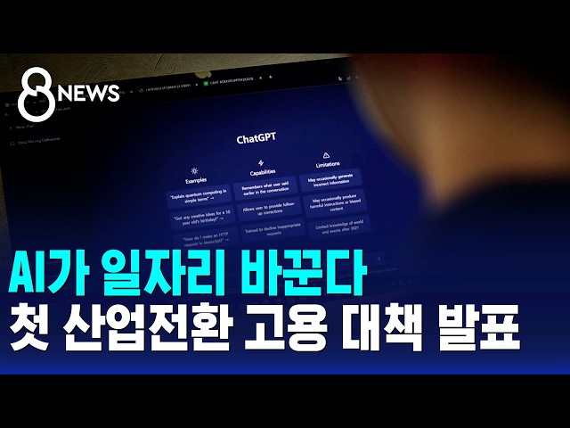 AI가 일자리 바꾼다..정부, 첫 산업전환 고용 대책 발표 / SBS 8뉴스
