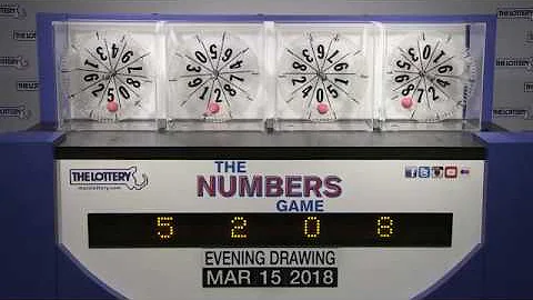 Evening Numbers Game Drawing: Thursday, March 15, 2018