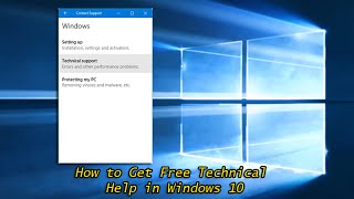 How to Get Free Technical Help in Windows 10 screenshot 4