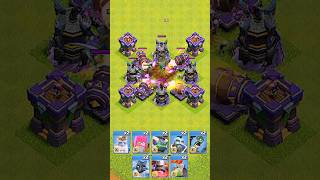 Can Halloween Troops Destroy Max Cannon &amp; Archer Tower &amp; Wizard Tower? Clash of Clans #shorts#games