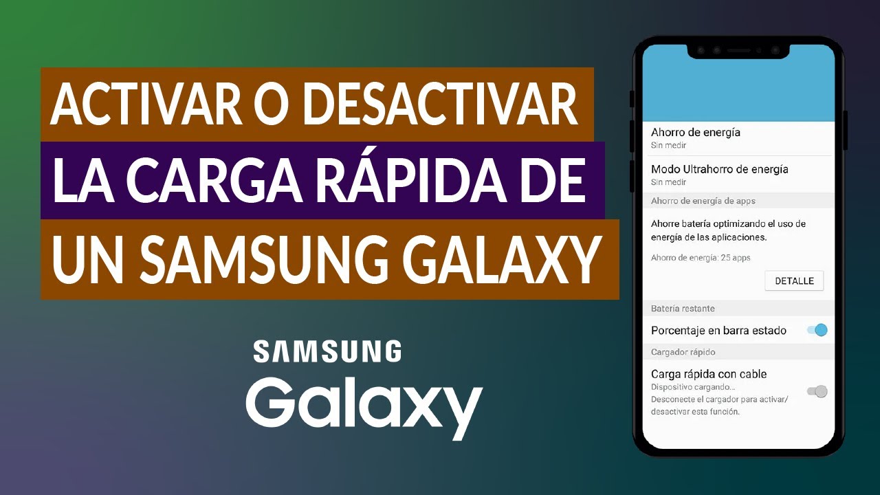 por que no funciona la carga rapida samsung