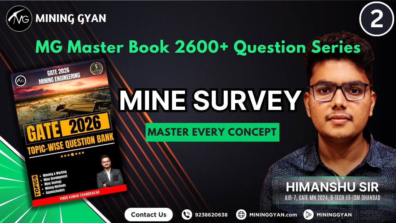 MG 2600+ Question Bank Solution| Mine Survey - 2 | Gate Mining 2026 ...