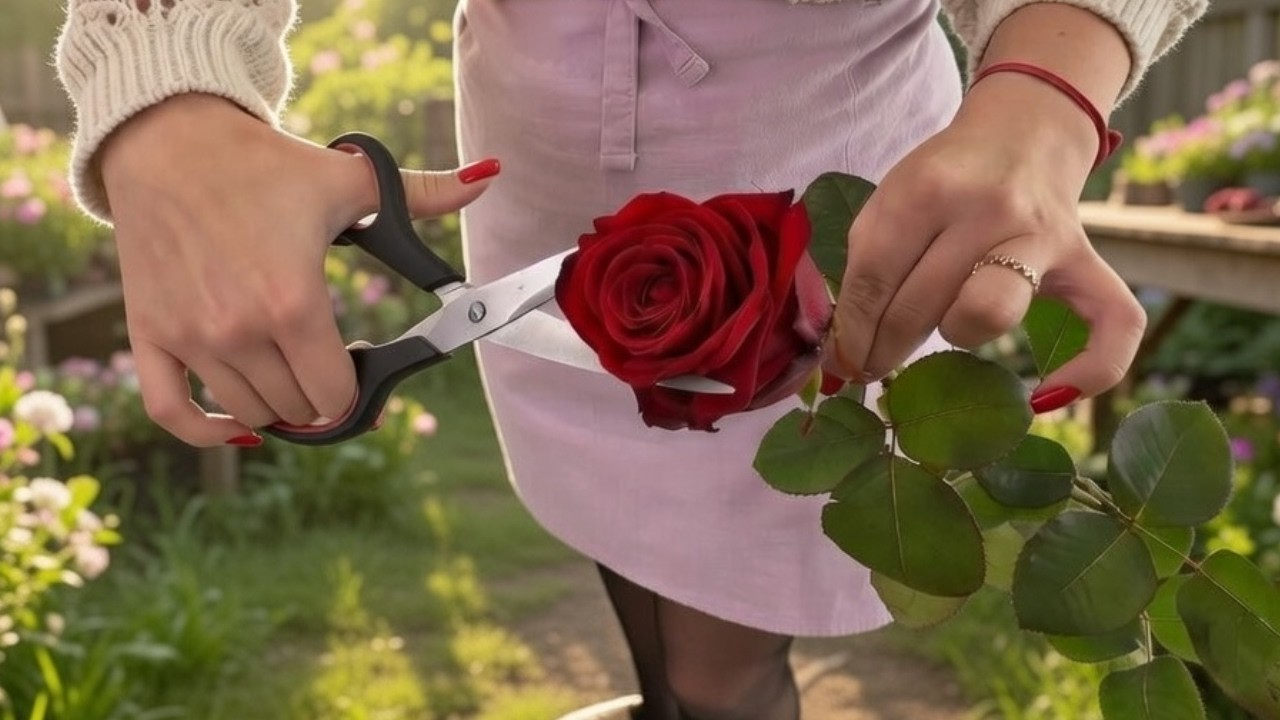 Entferne dieses Ende – deine Rose wird alle beeindrucken